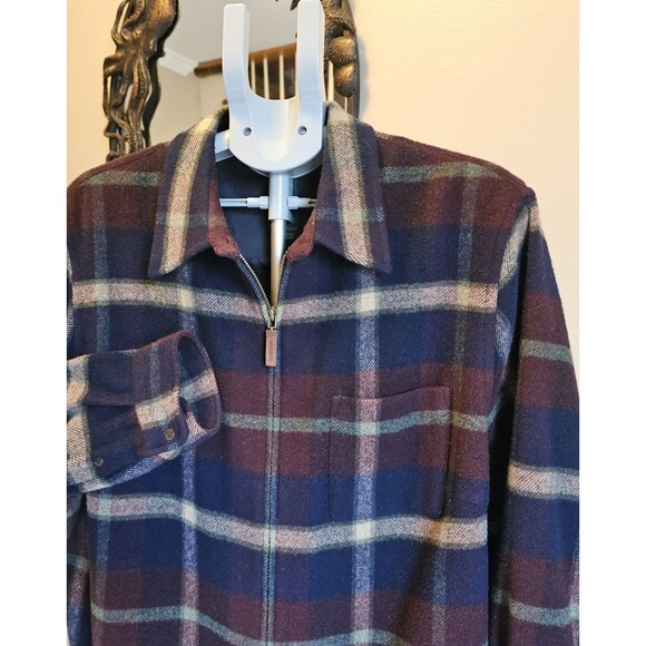 Lauren Ralph Lauren Full Zip Plaid 100% Lambswool Shacket Jacket Womens 2X polo - Picture 1 of 7